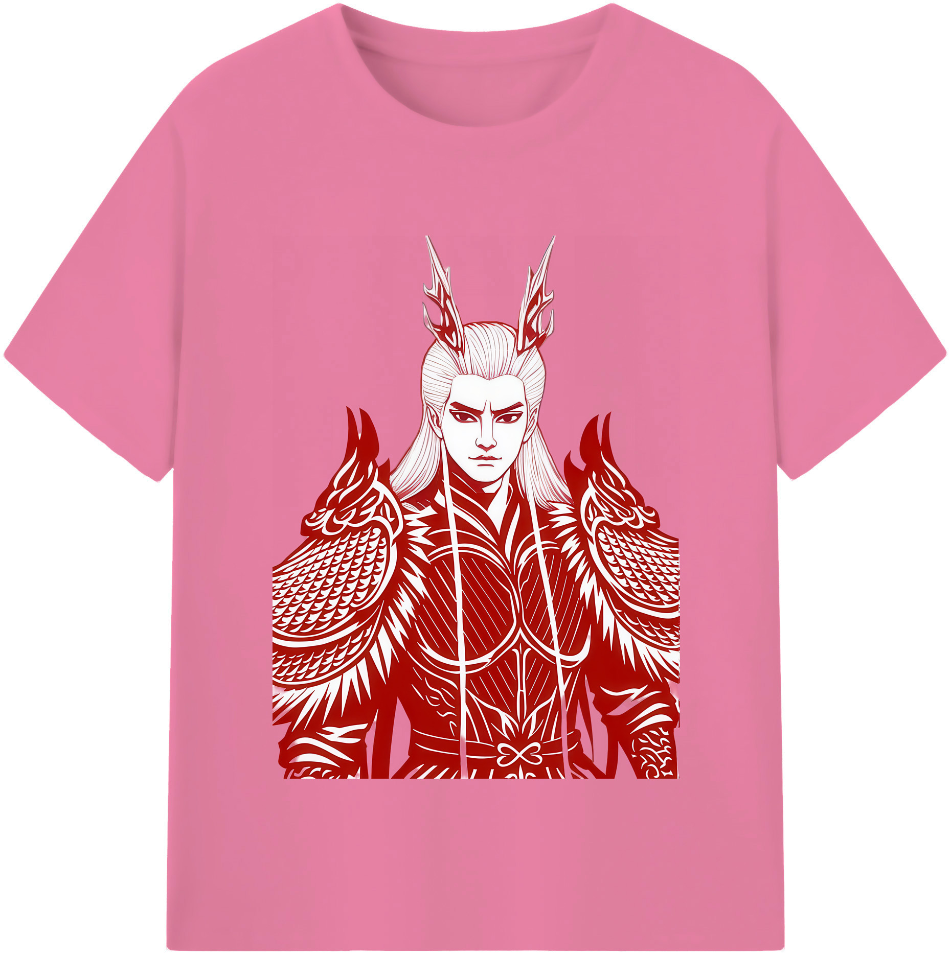 （画像用） Ne Zha 2 ナタ 魔童の大暴れ 綿100％半袖Tシャツ（フロントプリント）